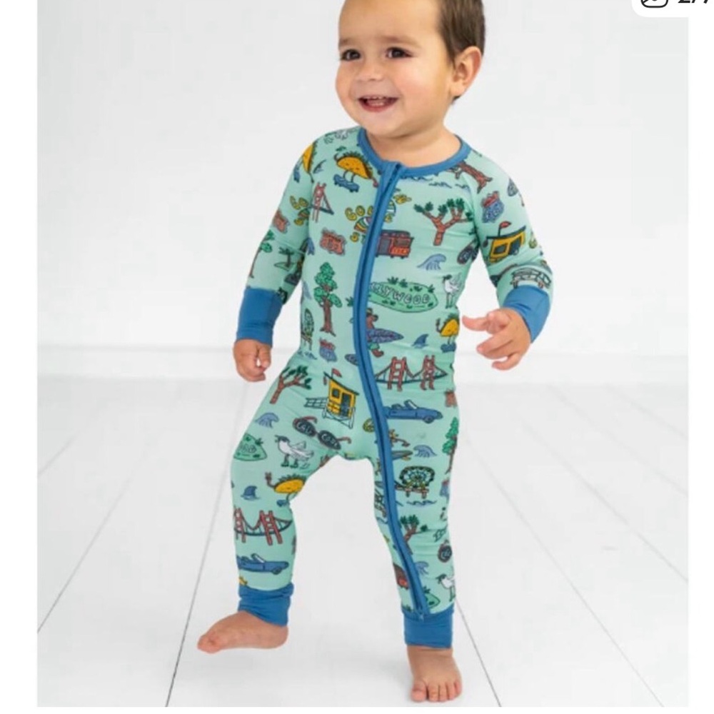 Little Sleepies Golden State zipper pajamas, 12-18months